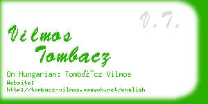 vilmos tombacz business card